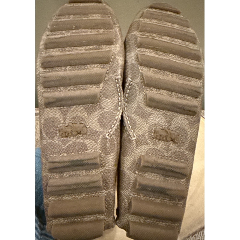Coach Crosby Turnlock Driver Loafer Moccasin Signature Coated Canvas Women's 7.5 - Picture 14 of 16